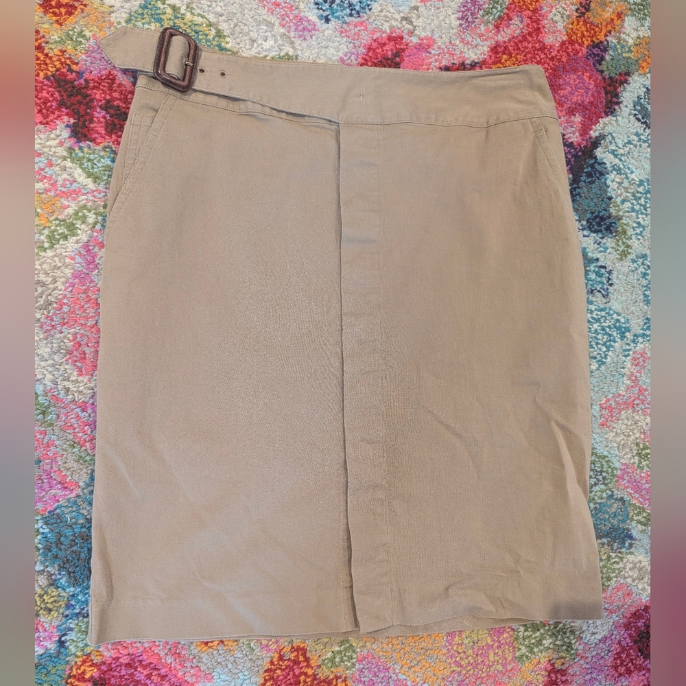Lauren Ralph Lauren Tan Knee-Length Pencil Skirt